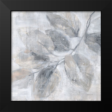 Soft Leaves II Black Modern Wood Framed Art Print by Nai, Danhui