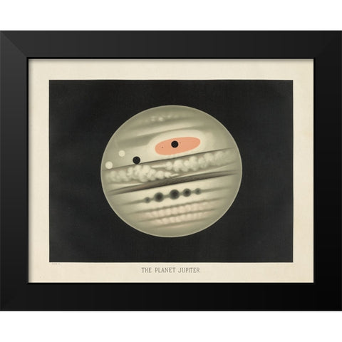 The Planet Jupiter Black Modern Wood Framed Art Print by Wild Apple Portfolio