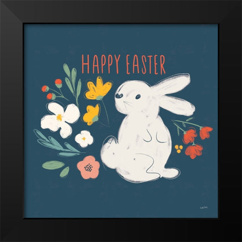 Hop Into Spring IV Black Modern Wood Framed Art Print by York, Leah