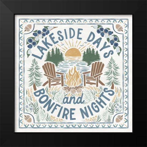 Lakeside Days IV Black Modern Wood Framed Art Print by Marshall, Laura
