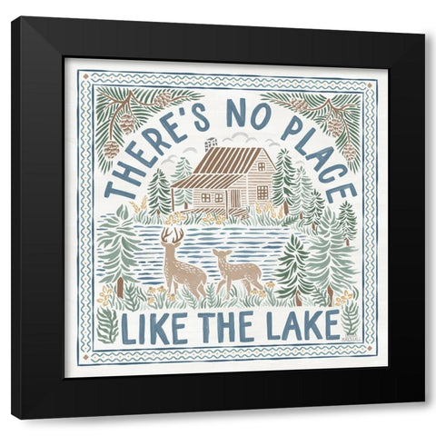 Lakeside Days V Black Modern Wood Framed Art Print with Double Matting by Marshall, Laura