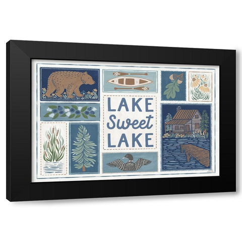 Lakeside Days VI Black Modern Wood Framed Art Print by Marshall, Laura