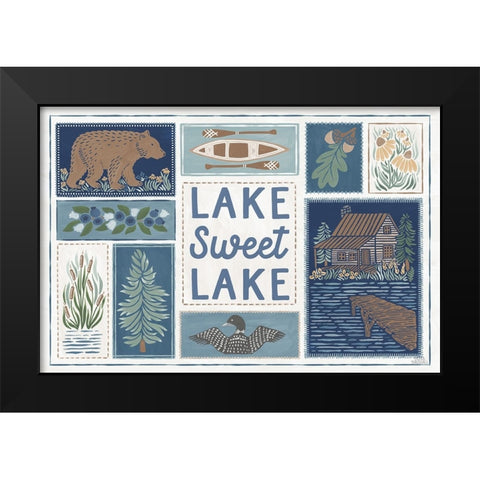 Lakeside Days VI Black Modern Wood Framed Art Print by Marshall, Laura