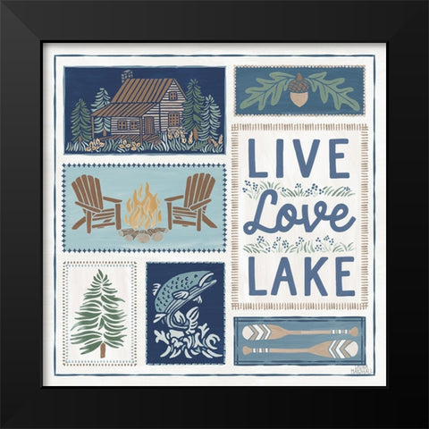 Lakeside Days VIII Black Modern Wood Framed Art Print by Marshall, Laura