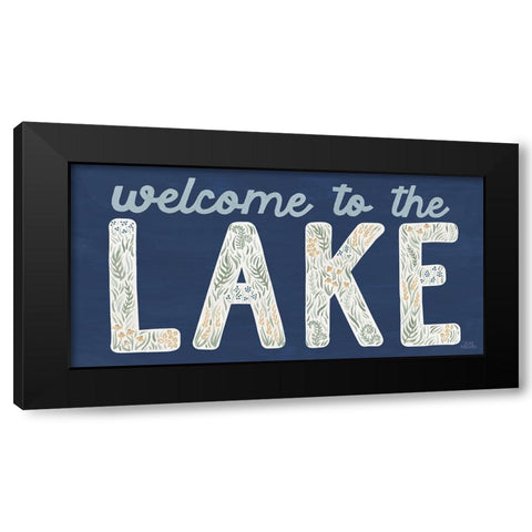 Lakeside Days IX Blue Black Modern Wood Framed Art Print with Double Matting by Marshall, Laura