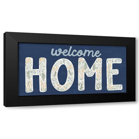 Lakeside Days X Blue Black Modern Wood Framed Art Print with Double Matting by Marshall, Laura