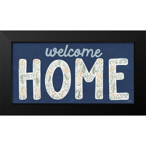 Lakeside Days X Blue Black Modern Wood Framed Art Print by Marshall, Laura