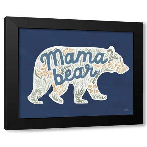 Lakeside Days XI Blue Black Modern Wood Framed Art Print by Marshall, Laura