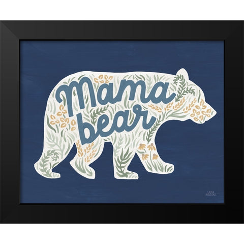 Lakeside Days XI Blue Black Modern Wood Framed Art Print by Marshall, Laura