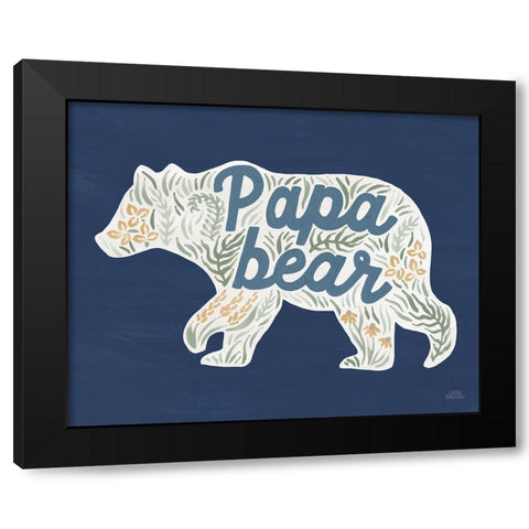 Lakeside Days XII Blue Black Modern Wood Framed Art Print with Double Matting by Marshall, Laura