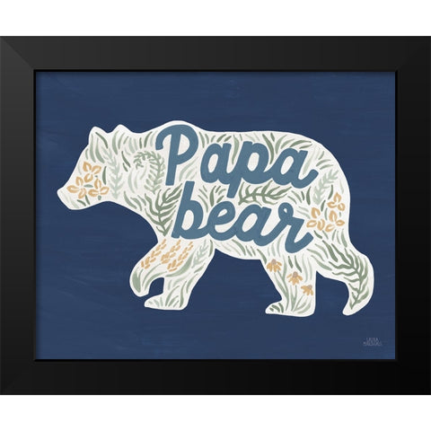 Lakeside Days XII Blue Black Modern Wood Framed Art Print by Marshall, Laura