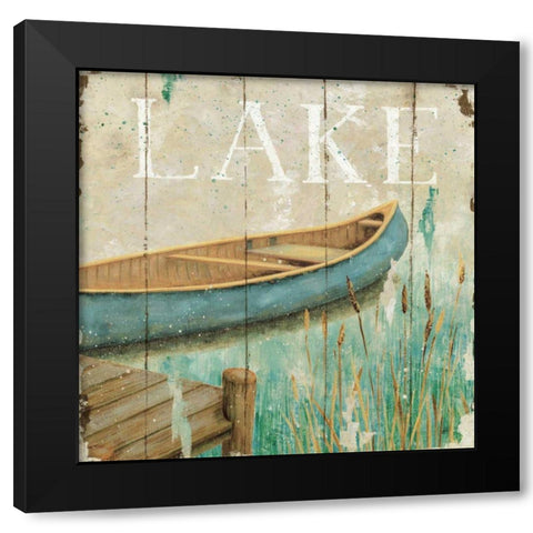 Waterside I Black Modern Wood Framed Art Print with Double Matting by Brissonnet, Daphne