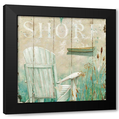 Waterside III Black Modern Wood Framed Art Print with Double Matting by Brissonnet, Daphne