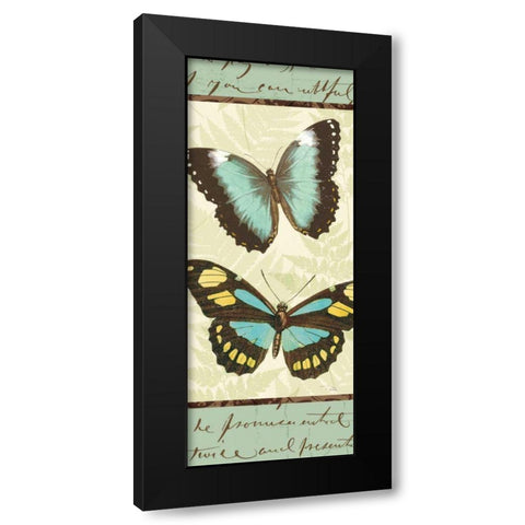 Butterfly Patchwork II Black Modern Wood Framed Art Print by Pela Studio