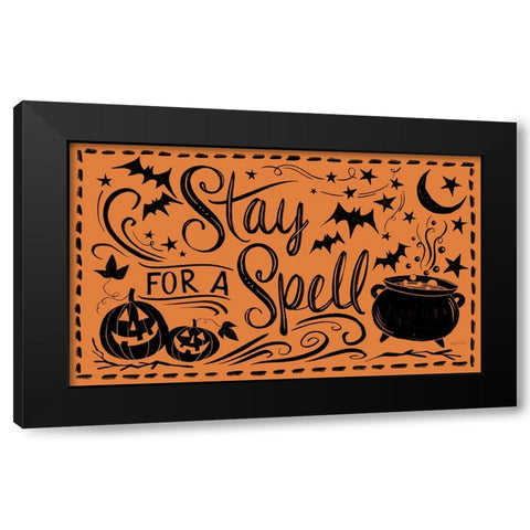 Halloween Thoughts I Black Modern Wood Framed Art Print with Double Matting by Tavoletti, Anne
