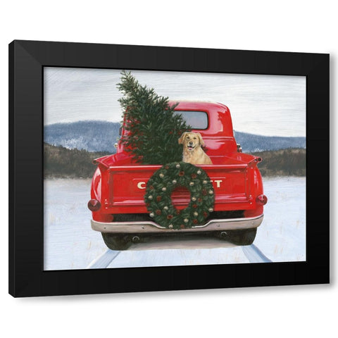 Christmas in the Heartland IV No Bow Black Modern Wood Framed Art Print by Wiens, James