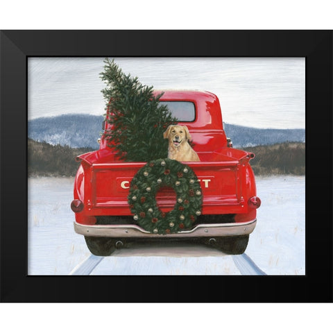 Christmas in the Heartland IV No Bow Black Modern Wood Framed Art Print by Wiens, James