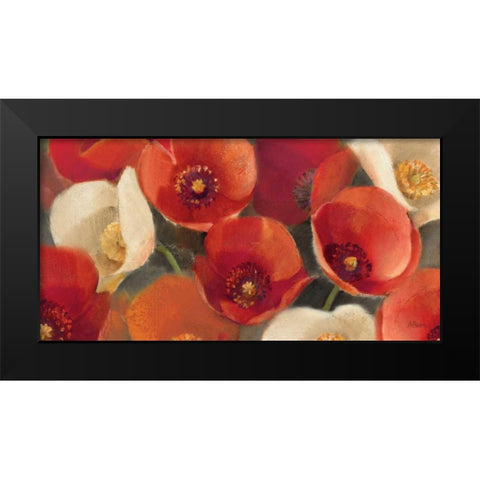 Poppies Bloom I Black Modern Wood Framed Art Print by Hristova, Albena