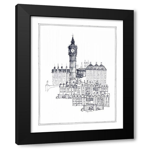 Big Ben Black Modern Wood Framed Art Print with Double Matting by Tillmon, Avery