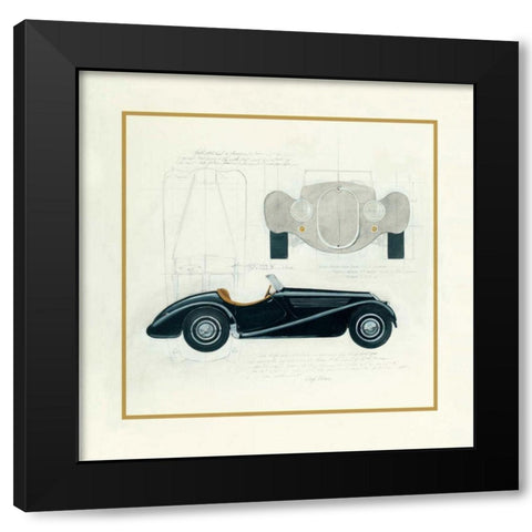 Roadster I Black Modern Wood Framed Art Print by Tillmon, Avery
