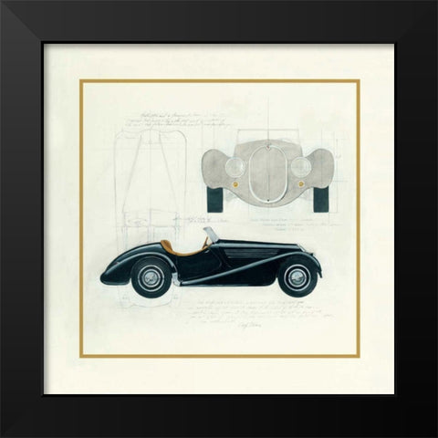 Roadster I Black Modern Wood Framed Art Print by Tillmon, Avery