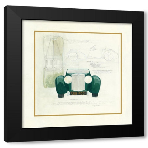 Roadster II Black Modern Wood Framed Art Print by Tillmon, Avery