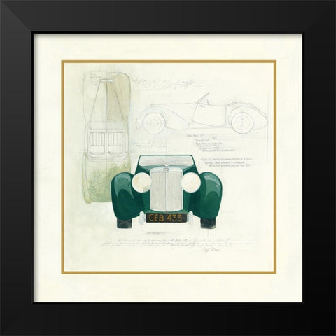 Roadster II Black Modern Wood Framed Art Print by Tillmon, Avery