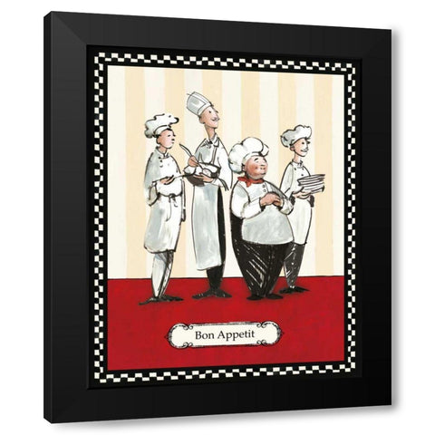 Bon Appetit Black Modern Wood Framed Art Print with Double Matting by Tillmon, Avery