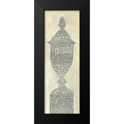 Scripted Urn II Black Modern Wood Framed Art Print by Tillmon, Avery