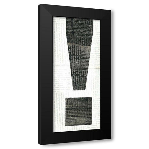 Punctuated Black I Black Modern Wood Framed Art Print with Double Matting by Mullan, Michael