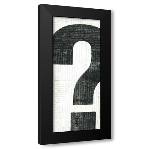 Punctuated Black II Black Modern Wood Framed Art Print with Double Matting by Mullan, Michael