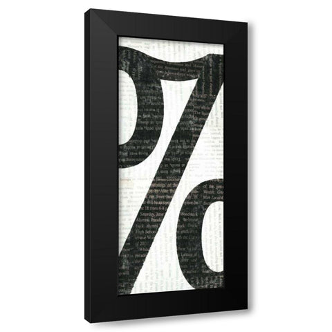Punctuated Black IV Black Modern Wood Framed Art Print by Mullan, Michael