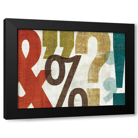 Punctuated I Black Modern Wood Framed Art Print by Mullan, Michael