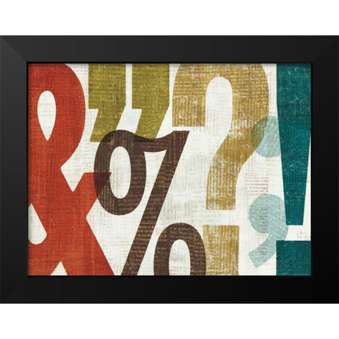 Punctuated I Black Modern Wood Framed Art Print by Mullan, Michael