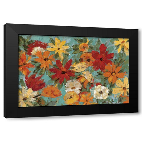 Bright Expressive Garden Black Modern Wood Framed Art Print with Double Matting by Vassileva, Silvia