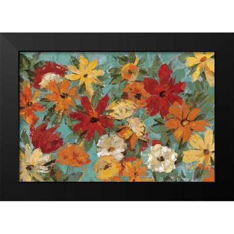 Bright Expressive Garden Black Modern Wood Framed Art Print by Vassileva, Silvia