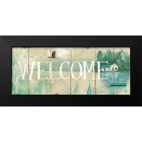 Waterside Lodge III Black Modern Wood Framed Art Print by Brissonnet, Daphne