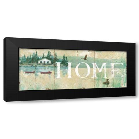 Waterside Lodge IV Black Modern Wood Framed Art Print with Double Matting by Brissonnet, Daphne