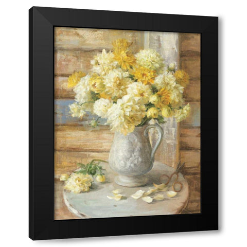 From the Garden Black Modern Wood Framed Art Print with Double Matting by Nai, Danhui