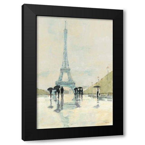 April in Paris Black Modern Wood Framed Art Print with Double Matting by Tillmon, Avery