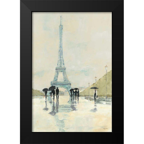 April in Paris Black Modern Wood Framed Art Print by Tillmon, Avery