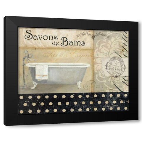 Savons de Bains II Black Modern Wood Framed Art Print by Tillmon, Avery