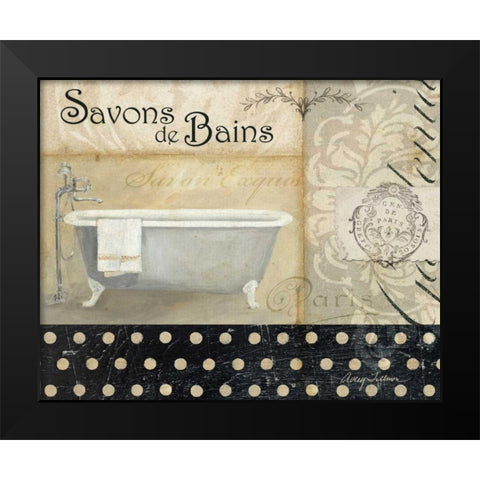 Savons de Bains II Black Modern Wood Framed Art Print by Tillmon, Avery