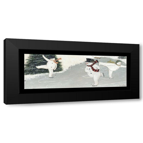 Dashing V Black Modern Wood Framed Art Print by Brown, David Carter