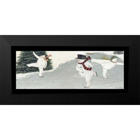 Dashing V Black Modern Wood Framed Art Print by Brown, David Carter