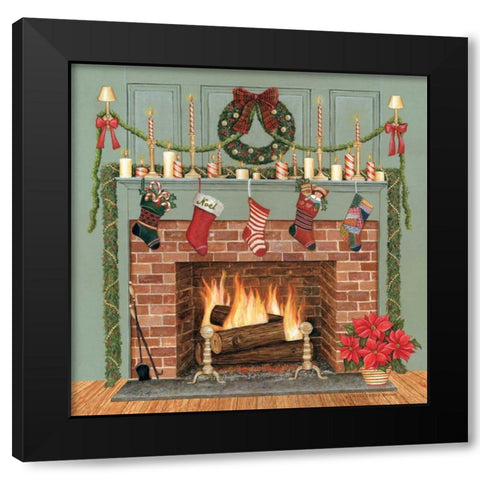 Home for the Holidays I Black Modern Wood Framed Art Print with Double Matting by Brown, David Carter