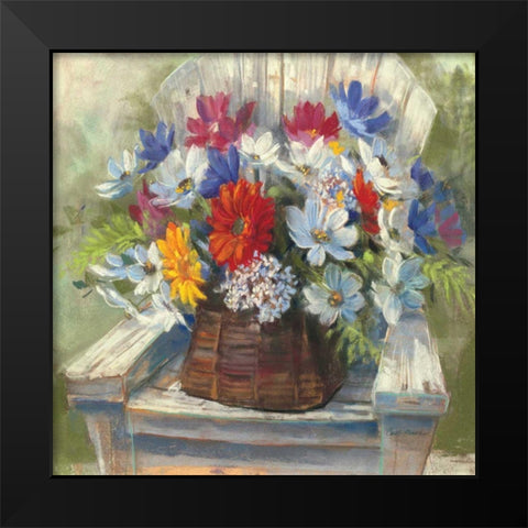 Adirondack Bouquet Black Modern Wood Framed Art Print by Rowan, Carol