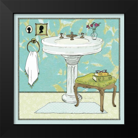 Soak Awhile - Sink Black Modern Wood Framed Art Print by Schlabach, Sue