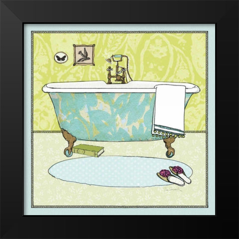 Soak Awhile - Tub Black Modern Wood Framed Art Print by Schlabach, Sue