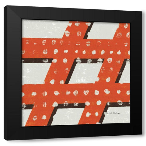 Punctuated Square IV Black Modern Wood Framed Art Print by Mullan, Michael